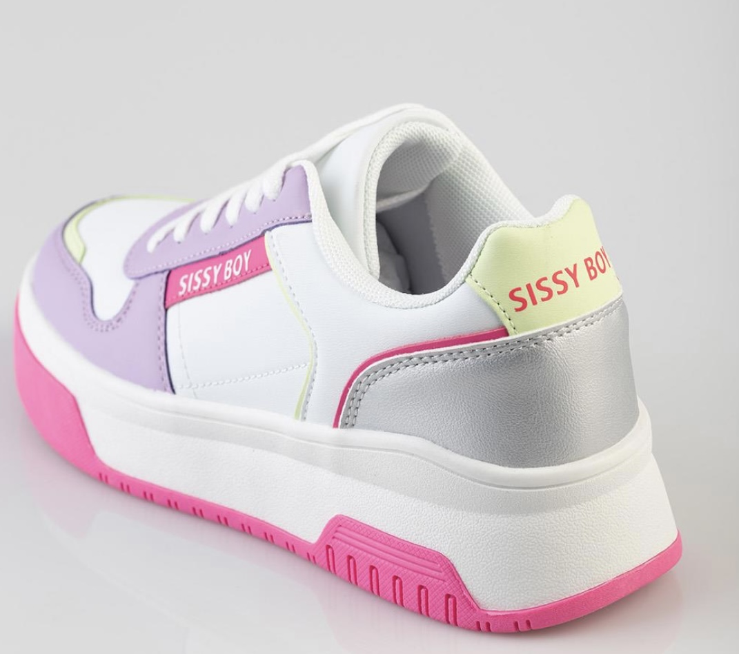 SISSY BOY ~ NEON PINK COLOR BLOCK SNEAKER - Made for Her - 925 Sterling  Sliver Jewelry